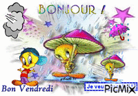 bonjour animowany gif