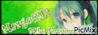 Bannière Miku Hatsune - GIF animado gratis