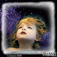 Portrait fillette par BBM GIF animé