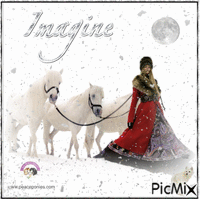 Imagine ~ Winter Horses Gif Animado