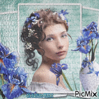 Portrait femme par BBM animeret GIF