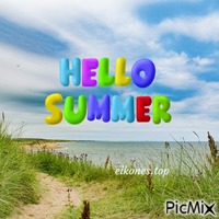 hello summer.! Gif Animado