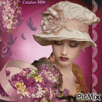 Portrait femme par BBM animēts GIF