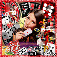 La femme au casino,nath Animated GIF