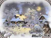 calendrier de Janvier 2016 ♥♥♥ animált GIF