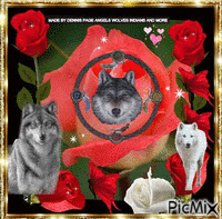 WOLF ROSES Animated GIF