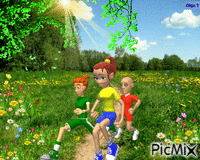 Jarni běh - Besplatni animirani GIF