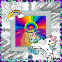 {Hello Rainbow Pony} Gif Animado