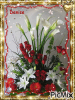 fleurs rouges et blanches - Gratis geanimeerde GIF