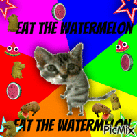 EAT THE WATERMELON - Animovaný GIF zadarmo