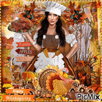 Happy Thanksgiving. Fall belessings GIF animé