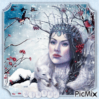 Winter Queen анимиран GIF