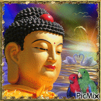 Peaceful Buddha - Ilmainen animoitu GIF