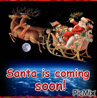 Santa is..... animēts GIF