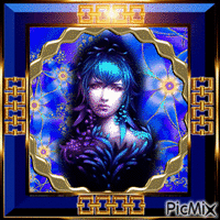 Fairy in Blau und Gold 动画 GIF