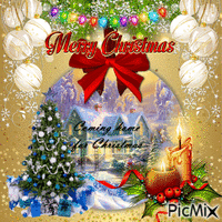 Christmas Card - With Text - Darmowy animowany GIF