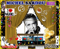 Chanson - "Michel Sardou" . GIF animata
