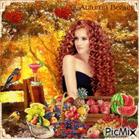 Autumn Beauty. Redhead woman