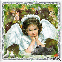 Enfant ange - GIF animé gratuit