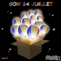 14 juillet ballons animovaný GIF