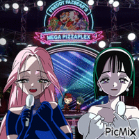 Sua and Mizi performing with shumika - GIF animasi gratis