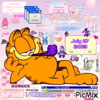 Garfield Pipe Comic - Darmowy animowany GIF