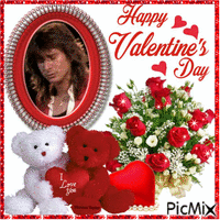 Steve Perry Happy Valentine's Day Bears and Roses 2018 - GIF animate gratis