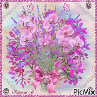 Bouquet de fleurs - GIF animé gratuit