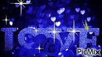 Blue roses bouquet - GIF animate gratis