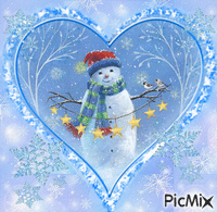 Love Snowman Animated GIF