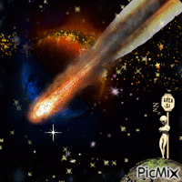 waiting to catch a falling star анимиран GIF