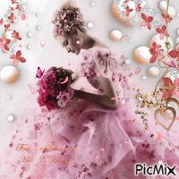 A noiva em rosa animovaný GIF