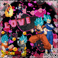 Goku and vegeta in love - GIF animé gratuit