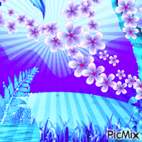 BG / .undermar.flowers.blue/purple.znim.idca 动画 GIF