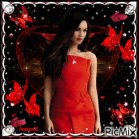Red butterfly... Gif Animado