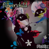 flower child GIF animé