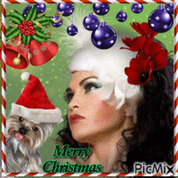 Donna a Natale - Free animated GIF