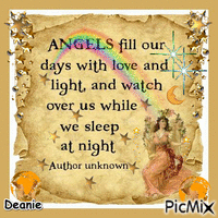 Angels Fill our days with Love and Light GIF animado