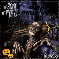 Happy Halloween. House of the Devil - GIF animé gratuit