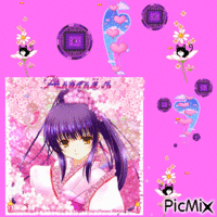 rose et violet animuotas GIF