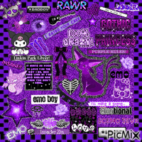 Purple theme emo background κινούμενο GIF