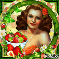 J'adore les fraises - Gratis geanimeerde GIF