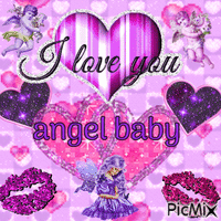 i love you angel baby - GIF animé gratuit