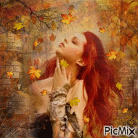 Autumn Woman animerad GIF