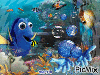 abstrait "sur fond de mer" - GIF animé gratuit