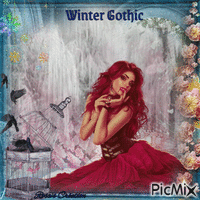 Concours : Femme d'hiver gothique - Free animated GIF