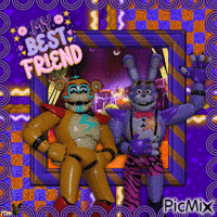 (#)Glamrock Freddy & Glamrock Bonnie Best Friends(#) - Ingyenes animált GIF