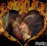 Steve Perry Fire and Heart - Gratis animerad GIF