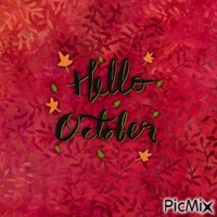 Hello October - GIF animado gratis