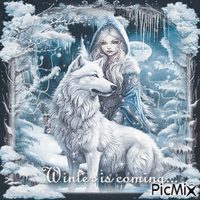 Wolf girl winter